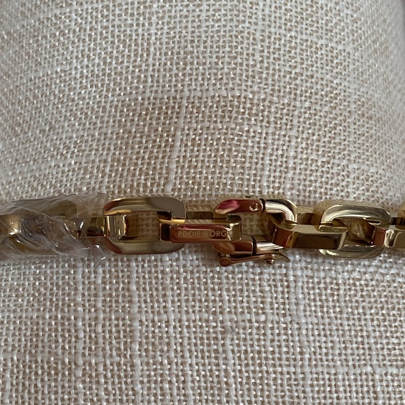 Eddie Borgo 17” Rectangular Gold Tone Chain Necklace NWT - Picture 12 of 16